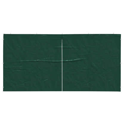 Parete per tenda da festa 2 pcs Verde 400 x 195 cm PE e Acciaio | homemem39