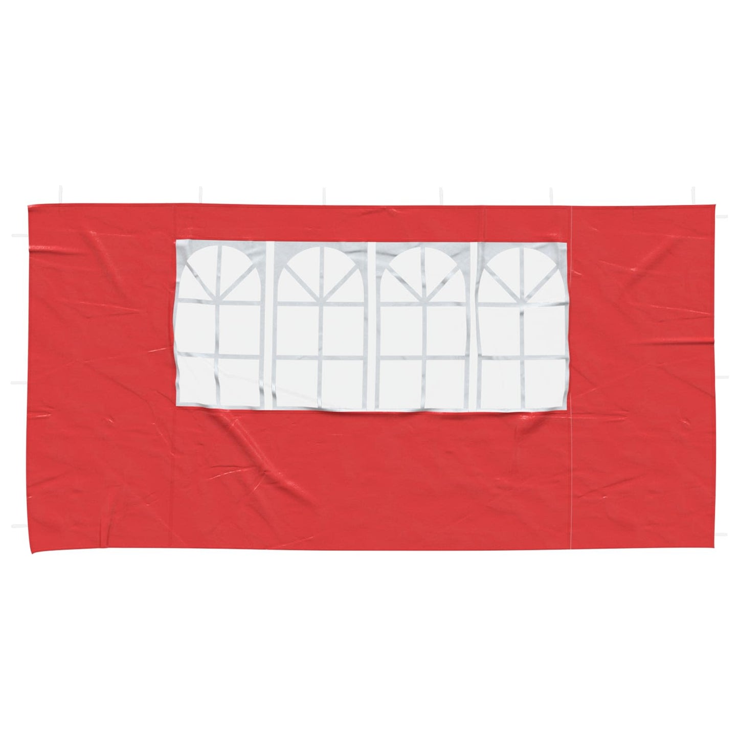 Parete per tenda da festa 2 pcs 400 x 195 cm Rosso PE e Acciaio | homemem39
