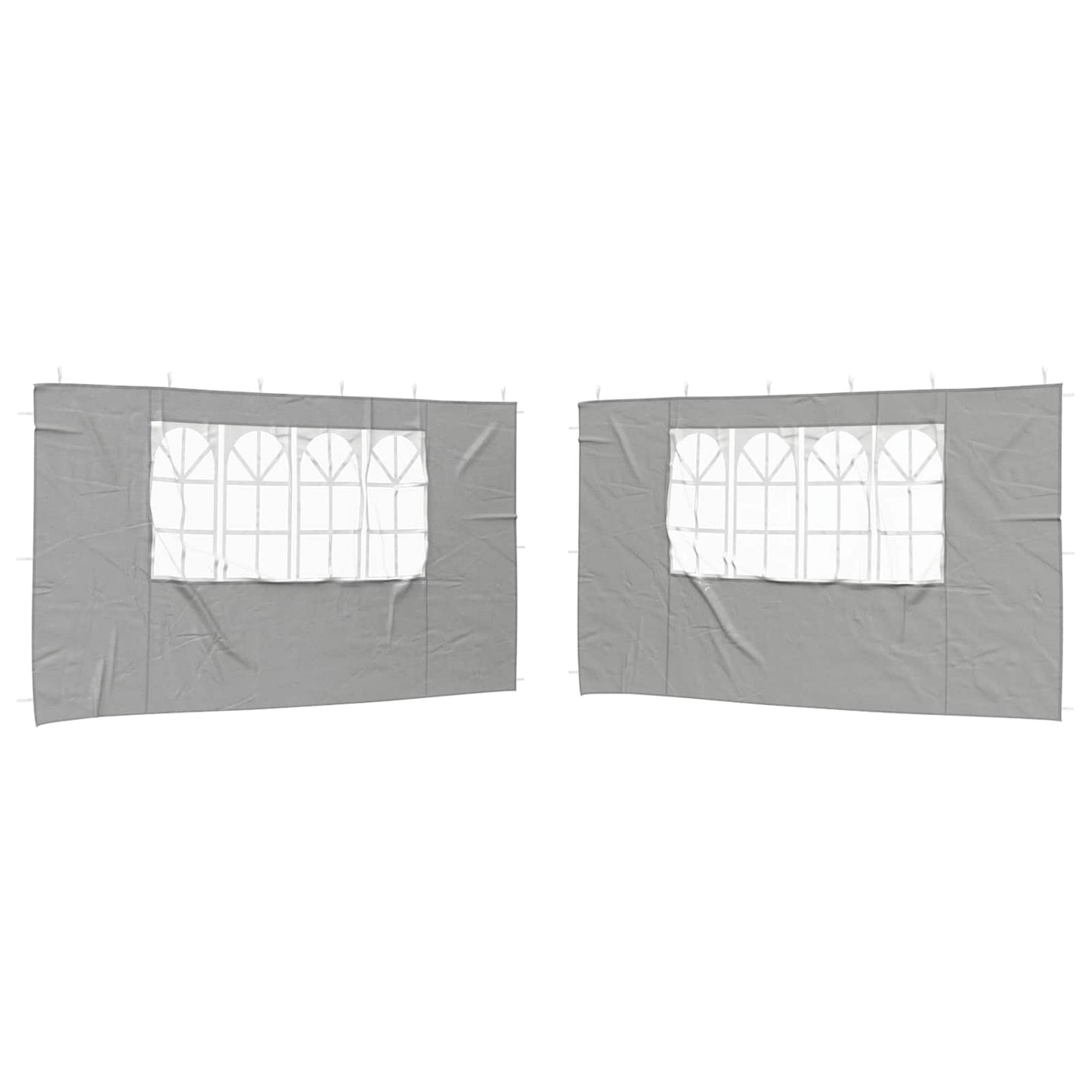 Parete per tenda da festa 2 pcs 400 x 195 cm Grigio Chiaro | homemem39