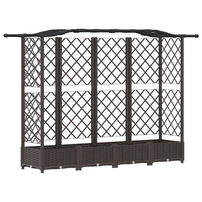 Letto Rialzato con Griglia e Tetto Marrone 203,5 x 40 x 125 cm | homemem39