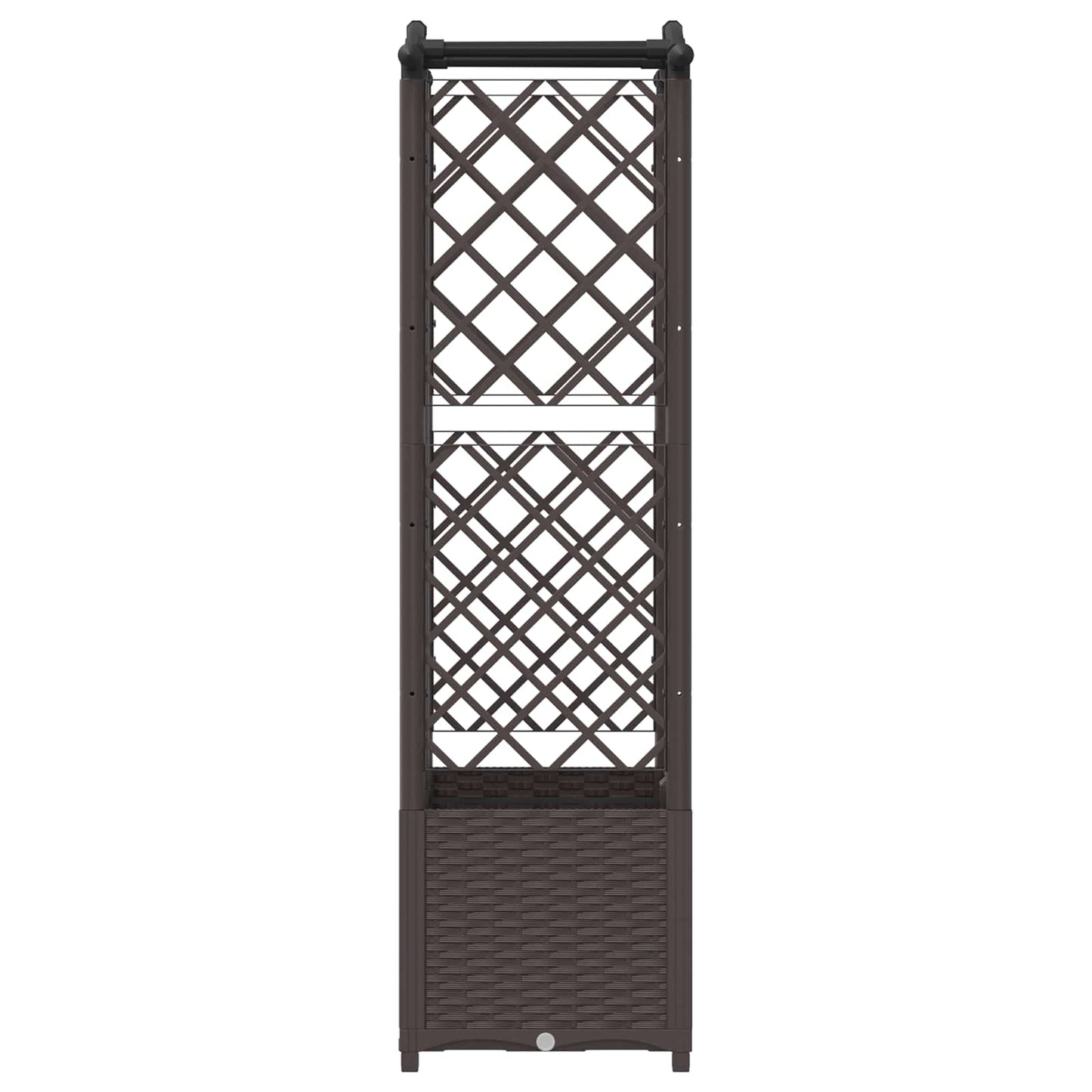 Letto Rialzato con Griglia e Tetto Marrone 122 x 40 x 141 cm PP | homemem39