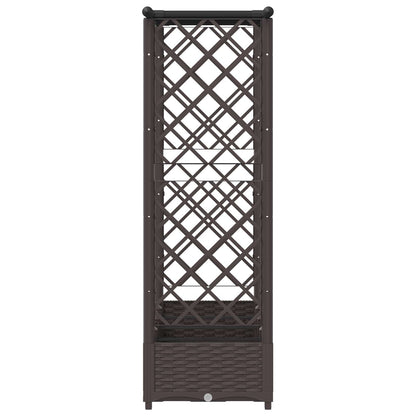 Letto Rialzato con Griglia e Tetto Marrone 203 x 40 x 123 cm PP | homemem39