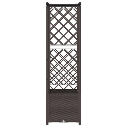 Letto Rialzato con Griglia e Tetto Marrone 124,5 x 40 x 138 cm | homemem39