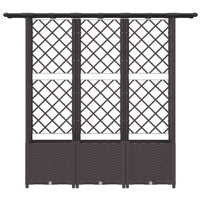 Letto Rialzato con Griglia e Tetto Marrone 162,5 x 40 x 138 cm | homemem39