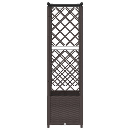 Letto Rialzato con Griglia e Tetto Marrone 124 x 40 x 138 cm PP | homemem39