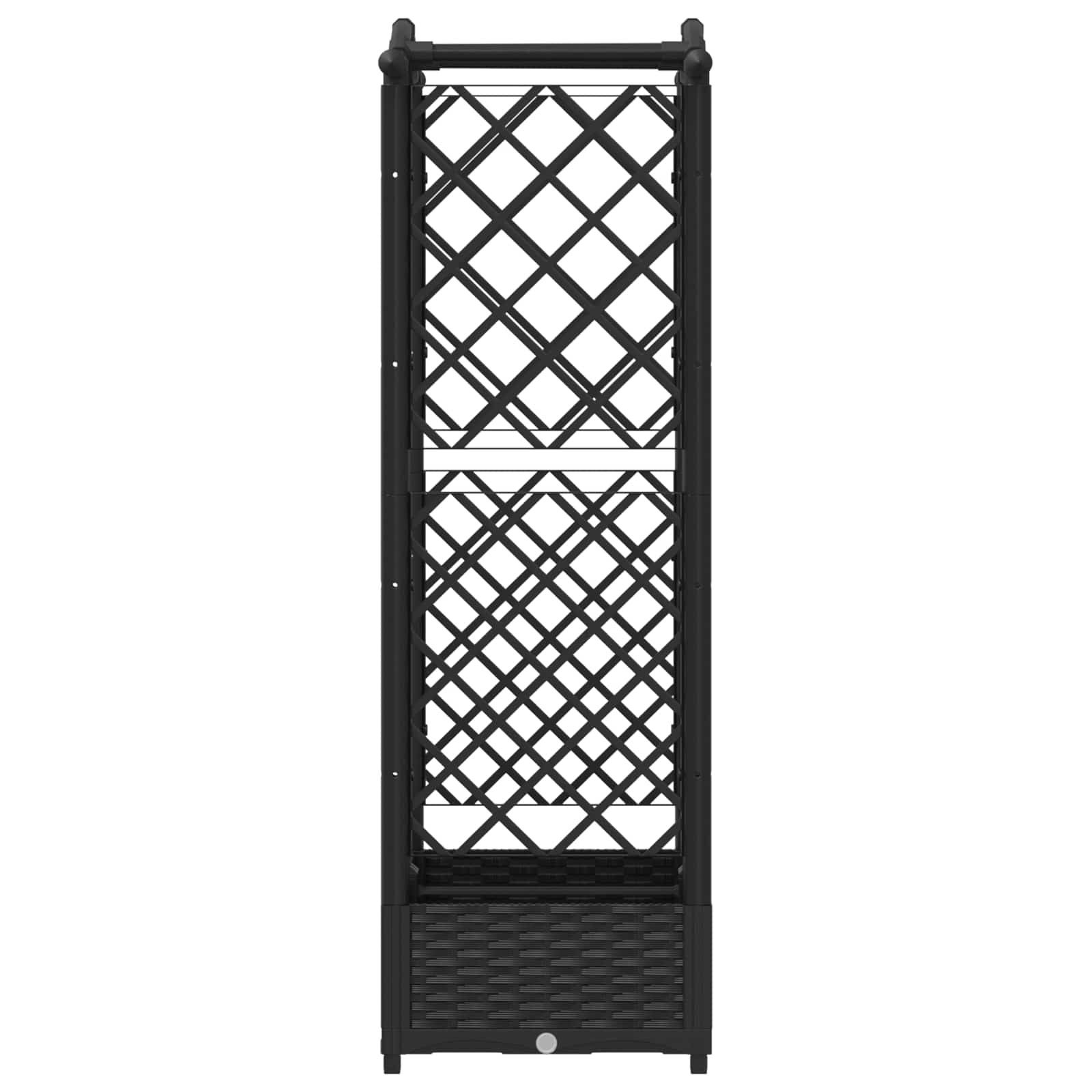 Letto Rialzato con Griglia e Tetto Nero 124 x 40 x 125 cm PP | homemem39