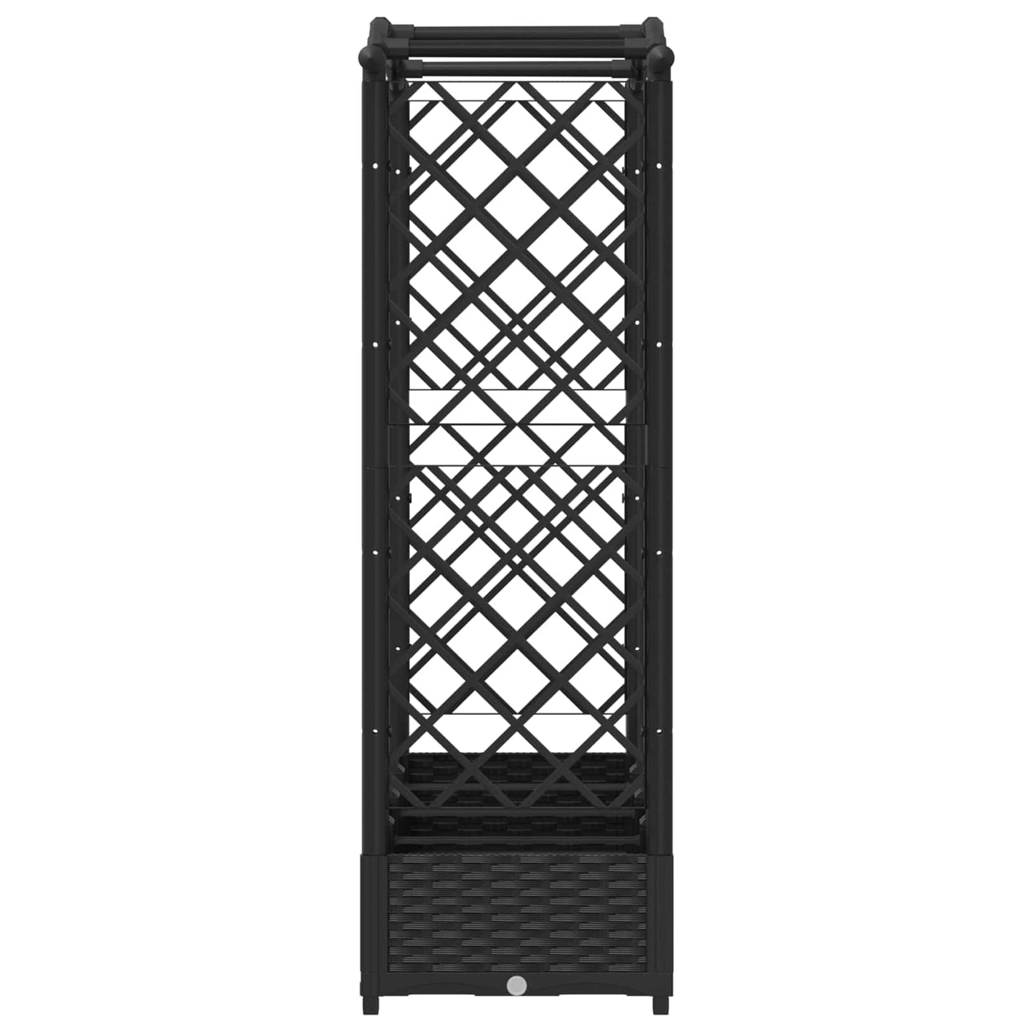 Letto Rialzato con Griglia e Tetto Nero 207 x 40 x 126 cm PP | homemem39