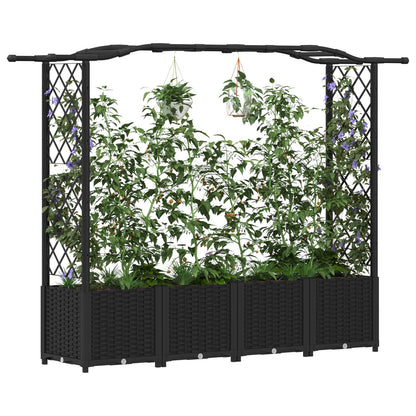 Letto Rialzato con Griglia e Tetto Nero 204 x 40 x 141 cm PP | homemem39