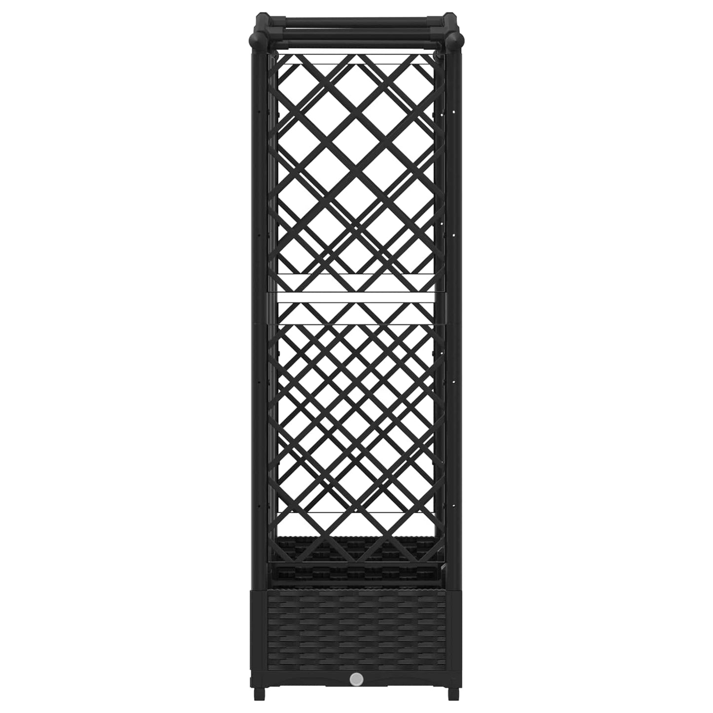 Letto Rialzato con Griglia e Tetto Nero 163 x 40 x 126 cm PP | homemem39