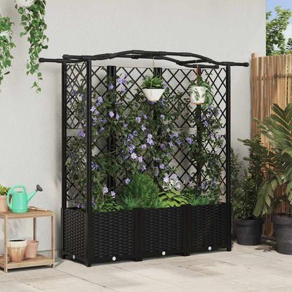Letto Rialzato con Griglia e Tetto Nero 163 x 40 x 141 cm PP | homemem39
