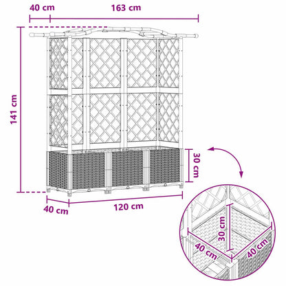 Letto Rialzato con Griglia e Tetto Nero 163 x 40 x 141 cm PP | homemem39