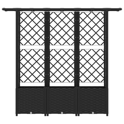 Letto Rialzato con Griglia e Tetto Nero 162,5 x 40 x 138 cm PP | homemem39