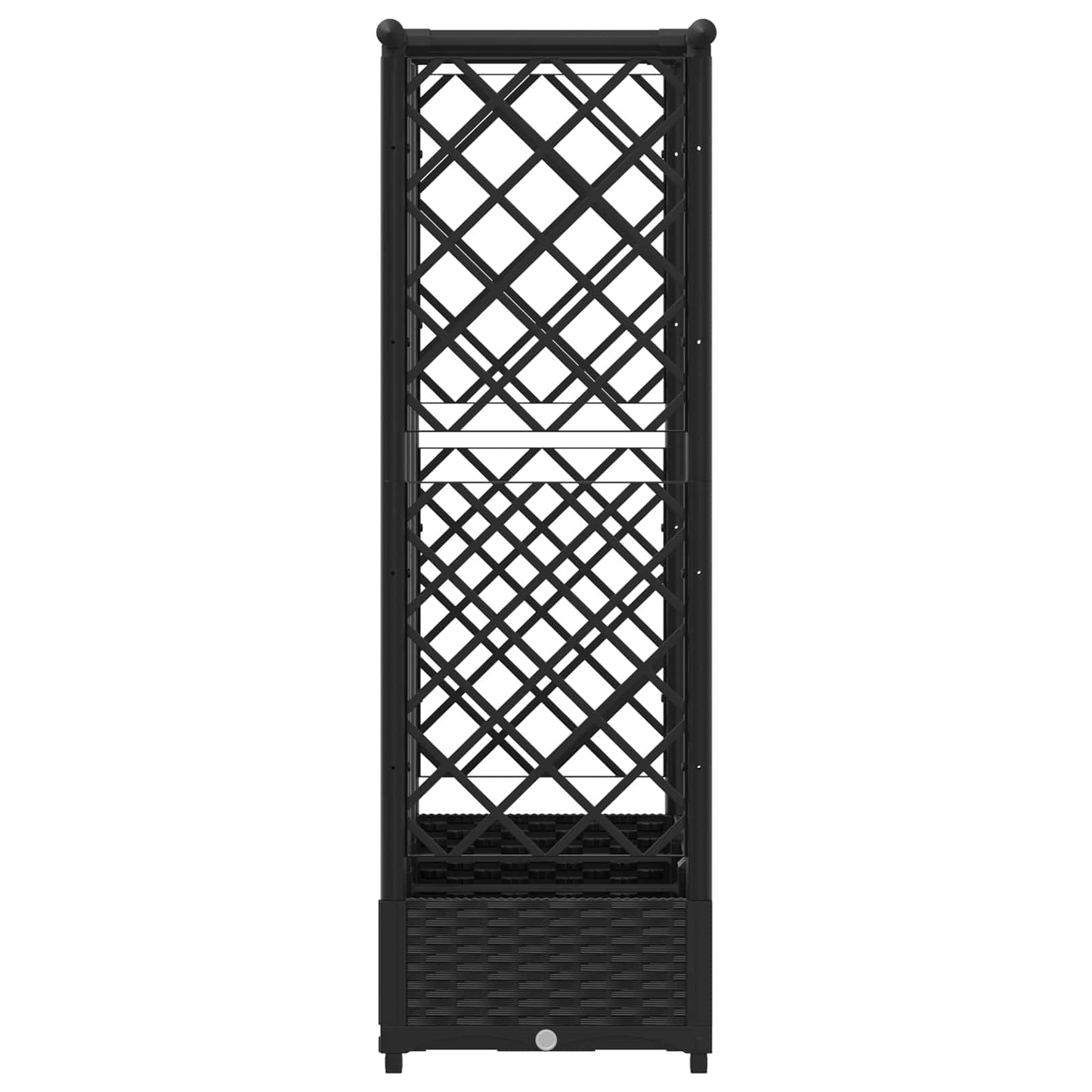 Letto Rialzato con Griglia e Tetto Nero 164 x 40 x 123 cm PP | homemem39