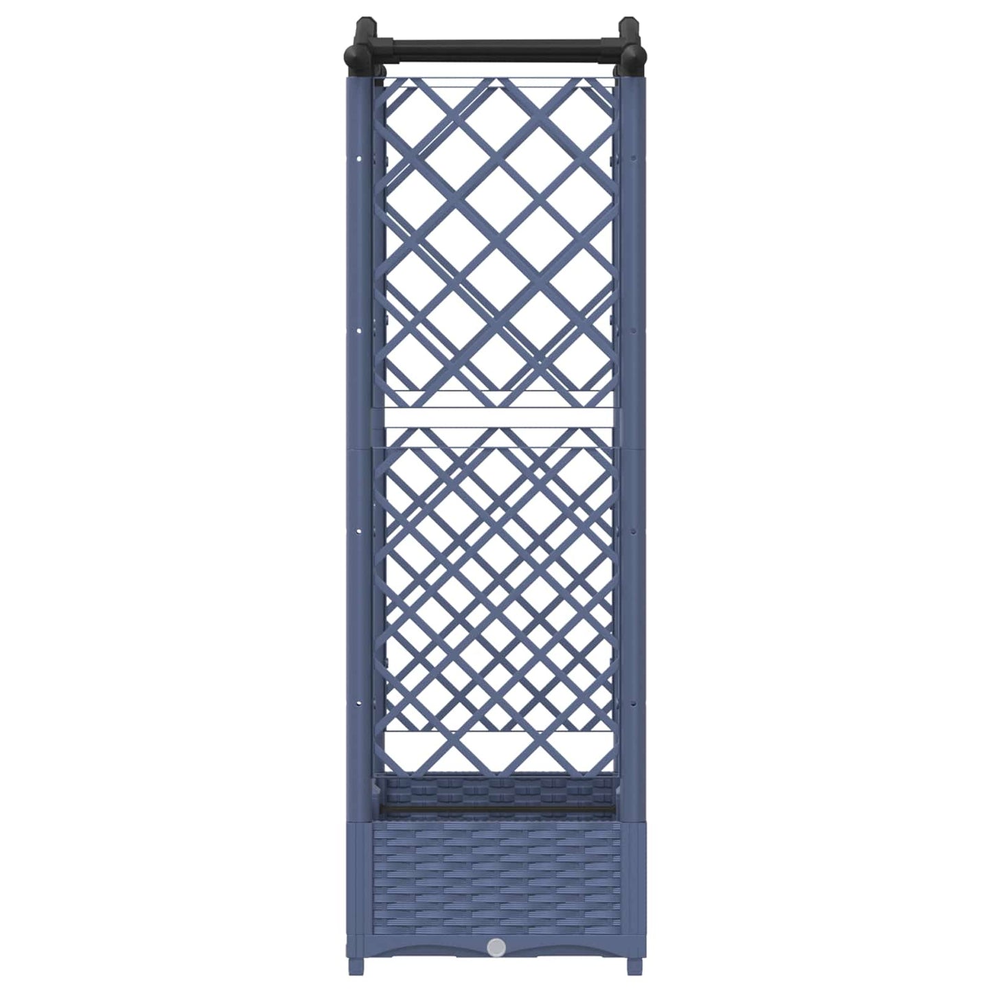 Letto Rialzato con Griglia e Tetto Grigio 124 x 40 x 125 cm PP | homemem39