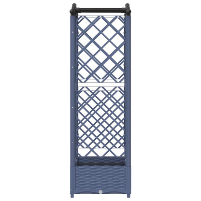 Letto Rialzato con Griglia e Tetto Grigio 124 x 40 x 125 cm PP | homemem39