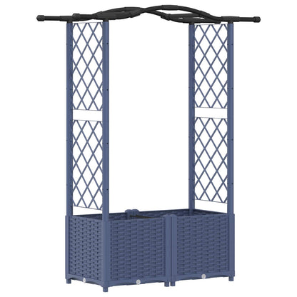 Letto Rialzato con Griglia e Tetto Grigio 125 x 40 x 138 cm PP | homemem39