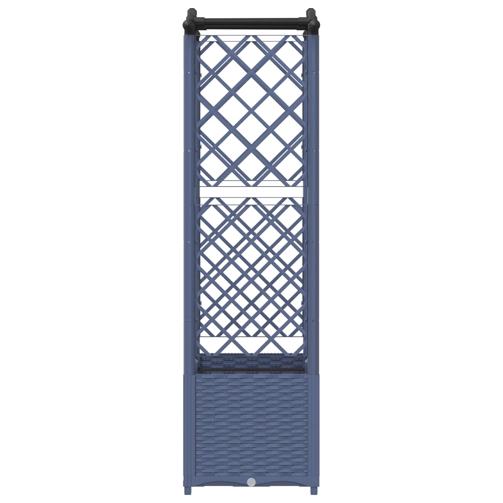 Letto Rialzato con Griglia e Tetto Grigio 125 x 40 x 138 cm PP | homemem39