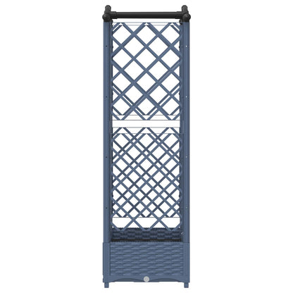 Letto Rialzato con Griglia e Tetto Grigio 124 x 40 x 126 cm PP | homemem39