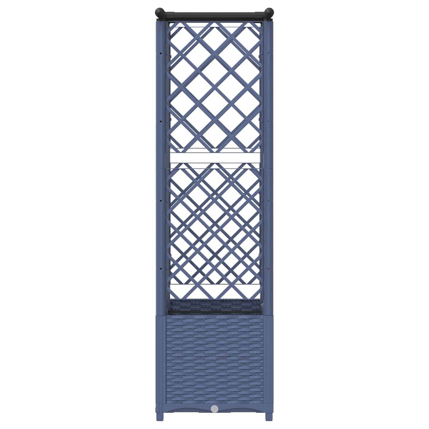 Letto Rialzato con Griglia e Tetto Grigio 124 x 40 x 138 cm PP | homemem39