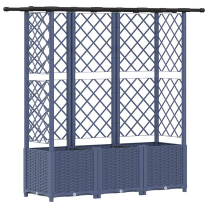Letto Rialzato con Griglia e Tetto Grigio 163,5 x 40 x 138 cm | homemem39