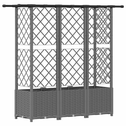 Letto Rialzato con Griglia e Tetto Grigio Chiaro PP | homemem39