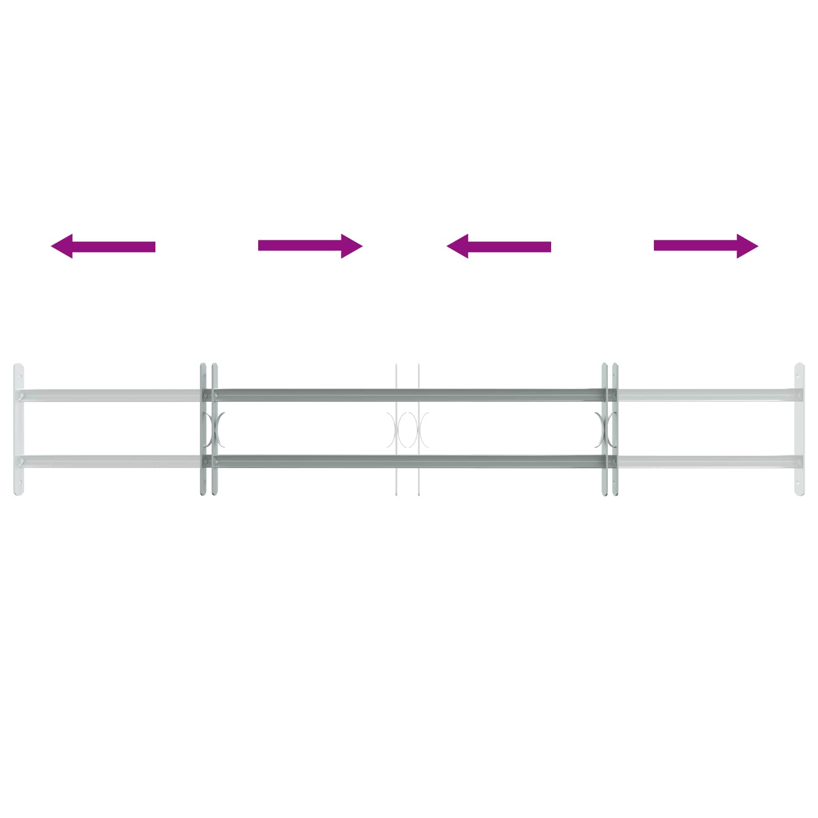 Griglia di Sicurezza per Finestre con 2 Traverse 3 pcs | homemem39