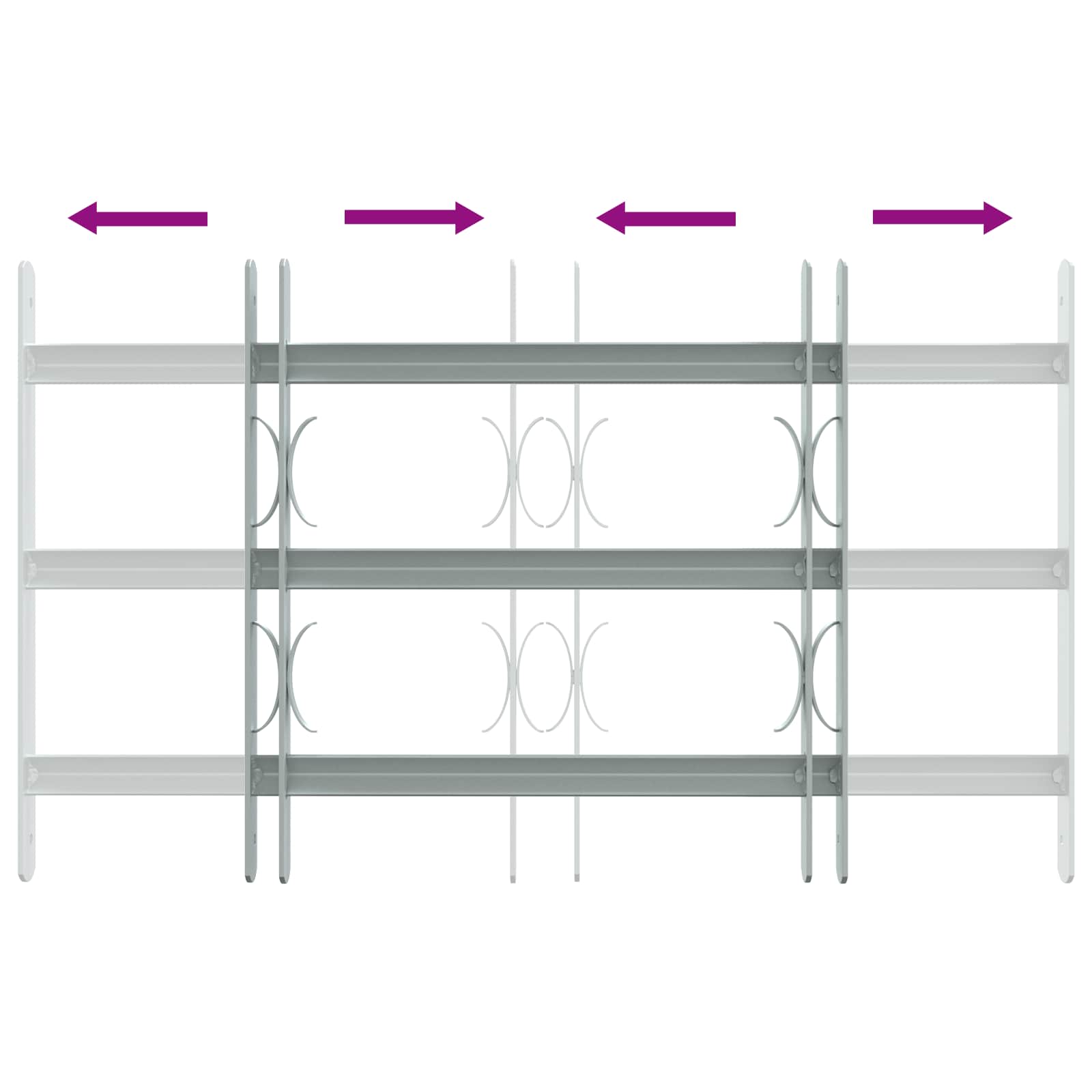 Griglia di Sicurezza per Finestra con 3 Traversine 3 pcs | homemem39