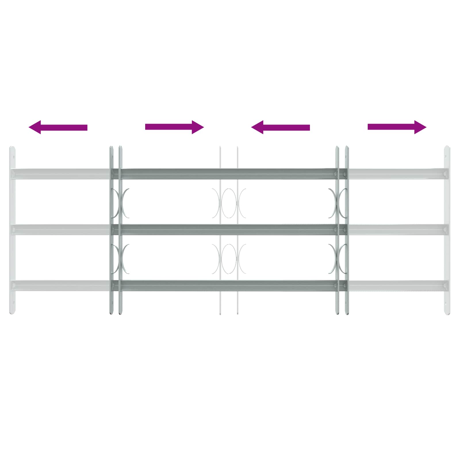 Griglia di Sicurezza per Finestra con 3 Traversine 3 pcs | homemem39