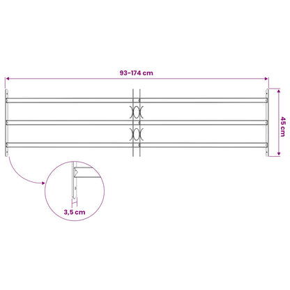 Griglia di Sicurezza per Finestra con 3 Traversine 3 pcs | homemem39