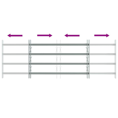 Griglia di sicurezza per finestre con 4 barre trasversali 3 pcs | homemem39