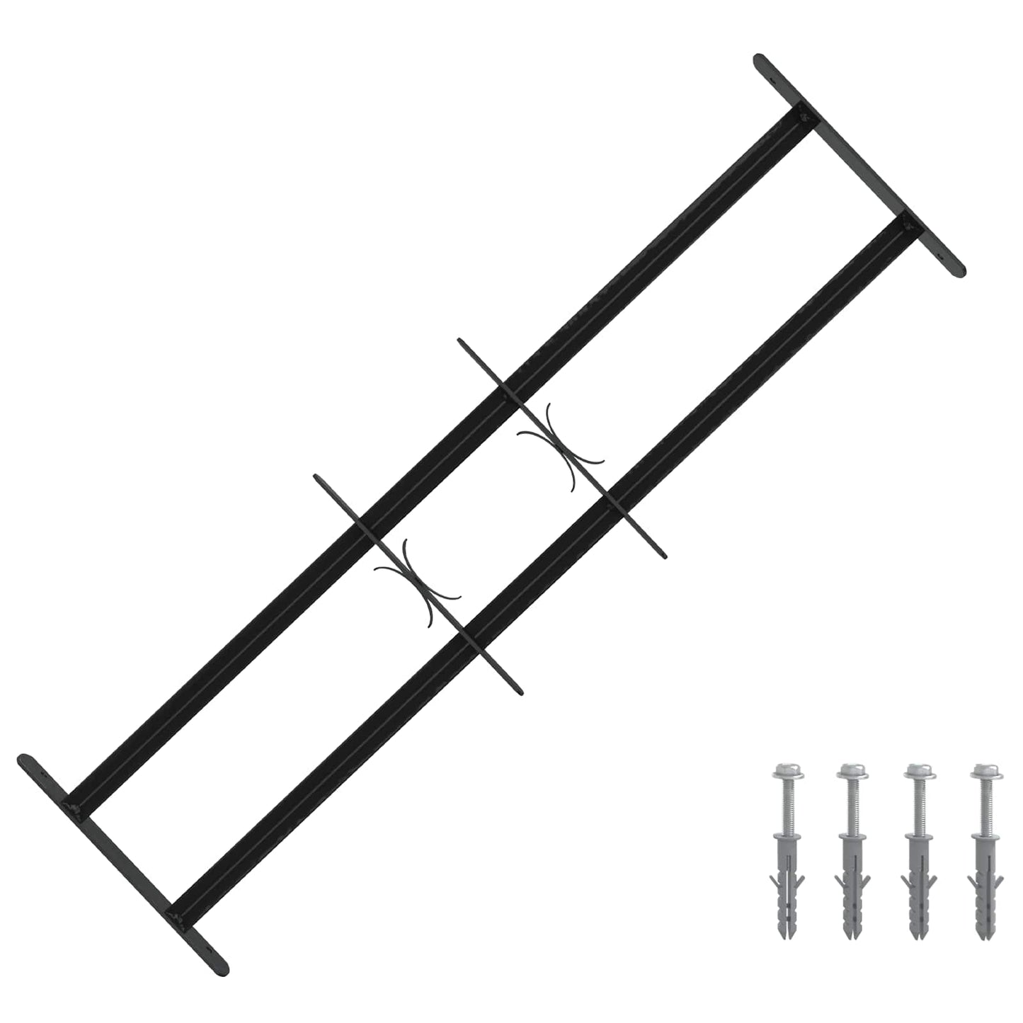 Griglia di Sicurezza per Finestre con 2 Traverse 3 pcs