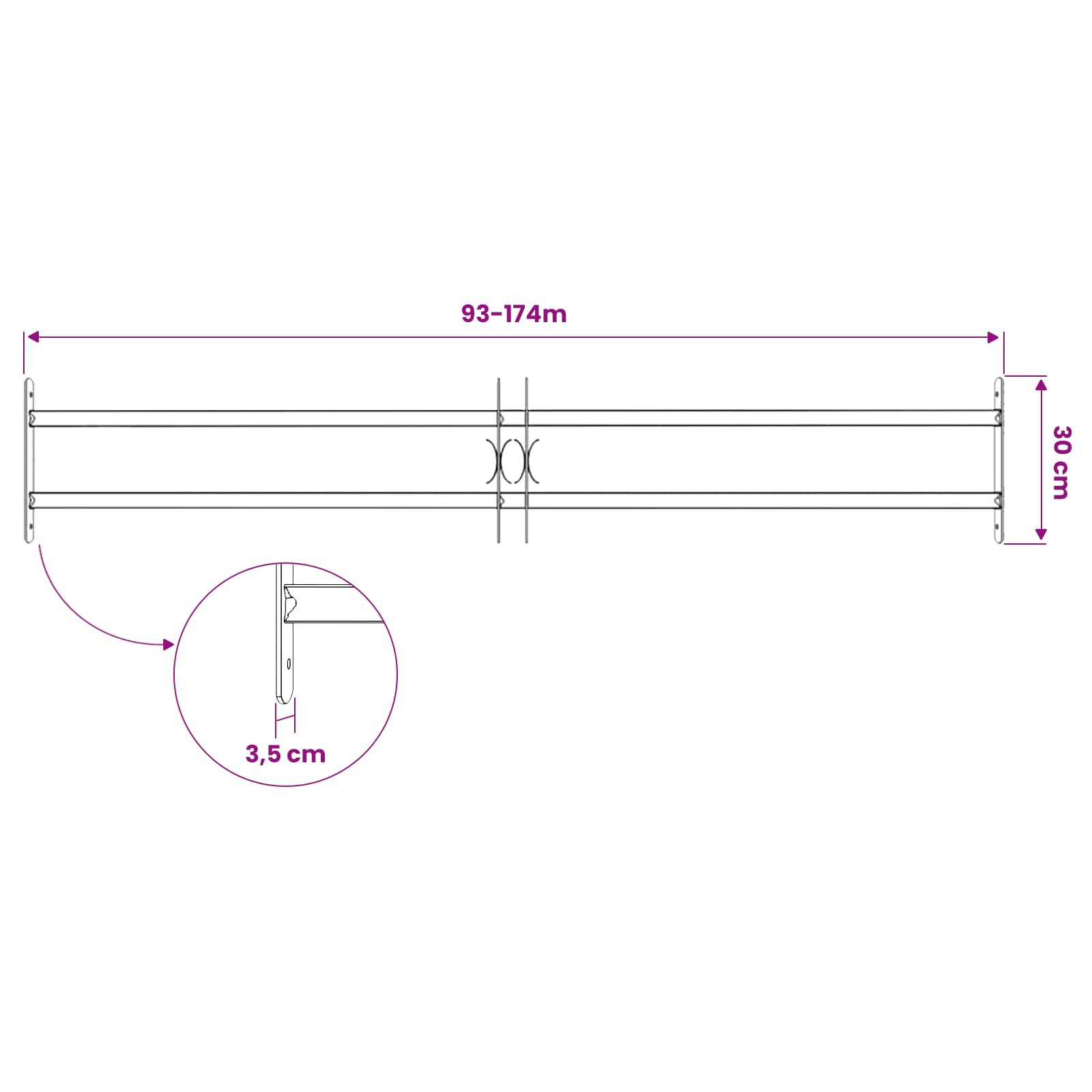 Griglia di Sicurezza per Finestre con 2 Traverse 3 pcs | homemem39