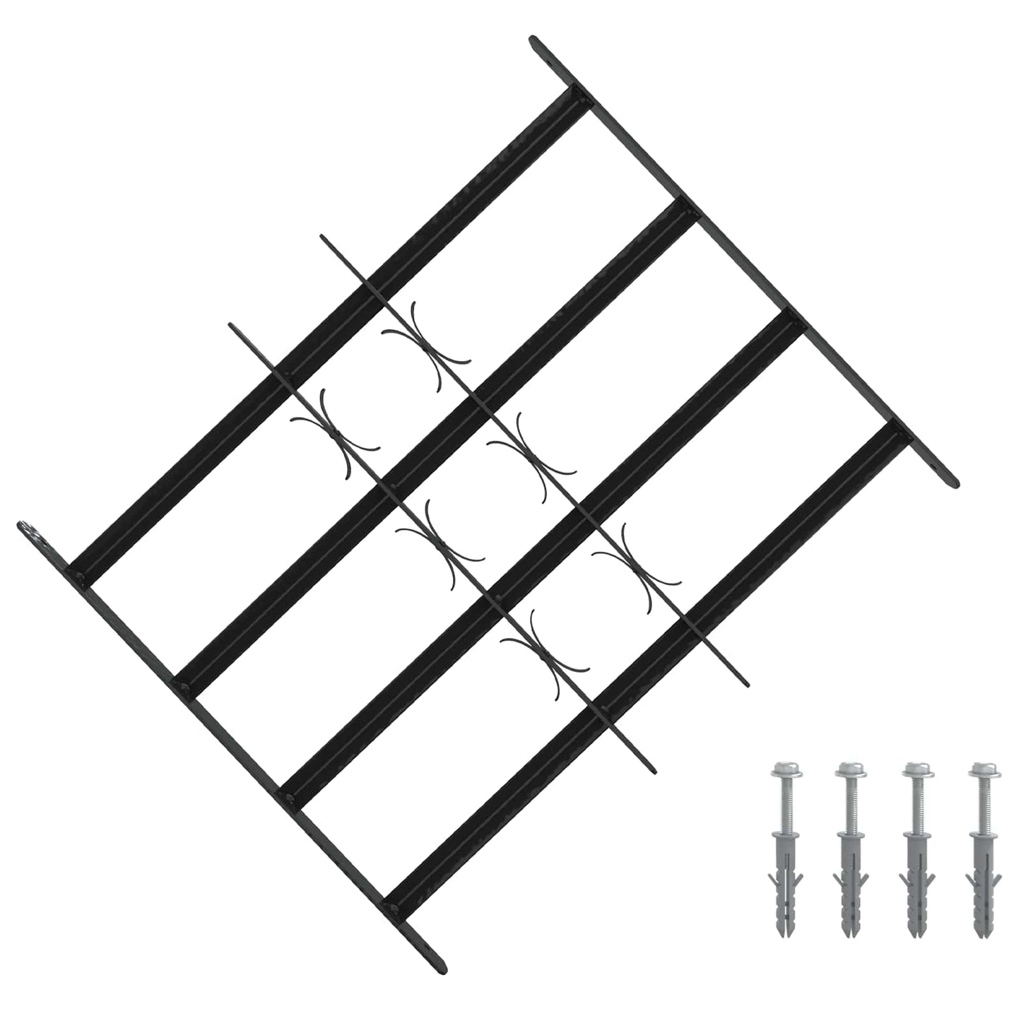 Griglia di sicurezza per finestre con 4 barre trasversali 3 pcs | homemem39