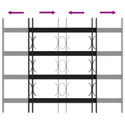 Griglia di sicurezza per finestre con 4 barre trasversali 3 pcs | homemem39