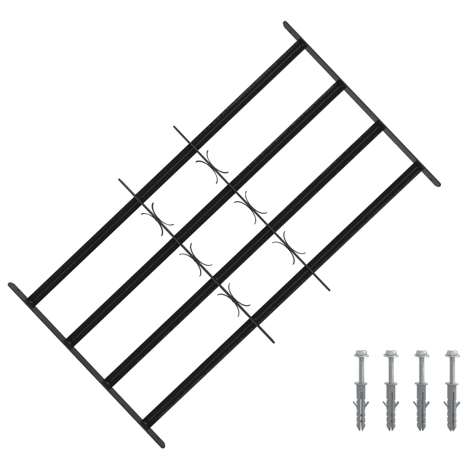 Griglia di sicurezza per finestre con 4 barre trasversali 3 pcs | homemem39