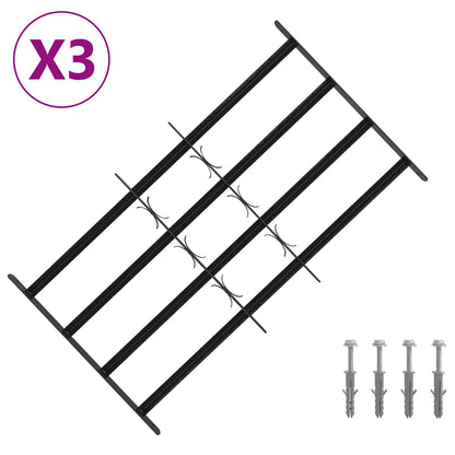 Griglia di sicurezza per finestre con 4 barre trasversali 3 pcs | homemem39