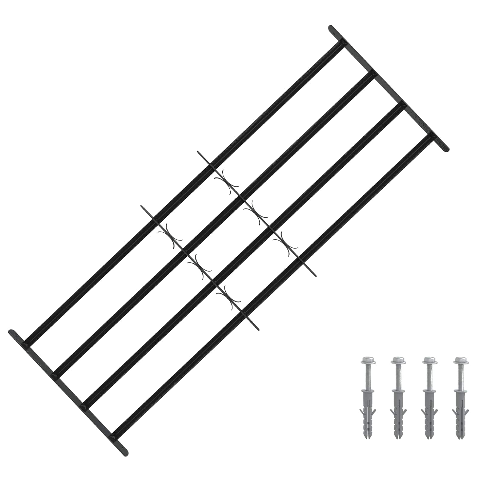 Griglia di sicurezza per finestre con 4 barre trasversali 3 pcs | homemem39