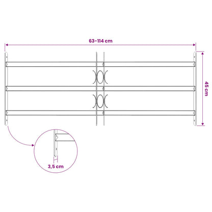 Griglia di Sicurezza per Finestra con 3 Traversine 63-114 cm | homemem39