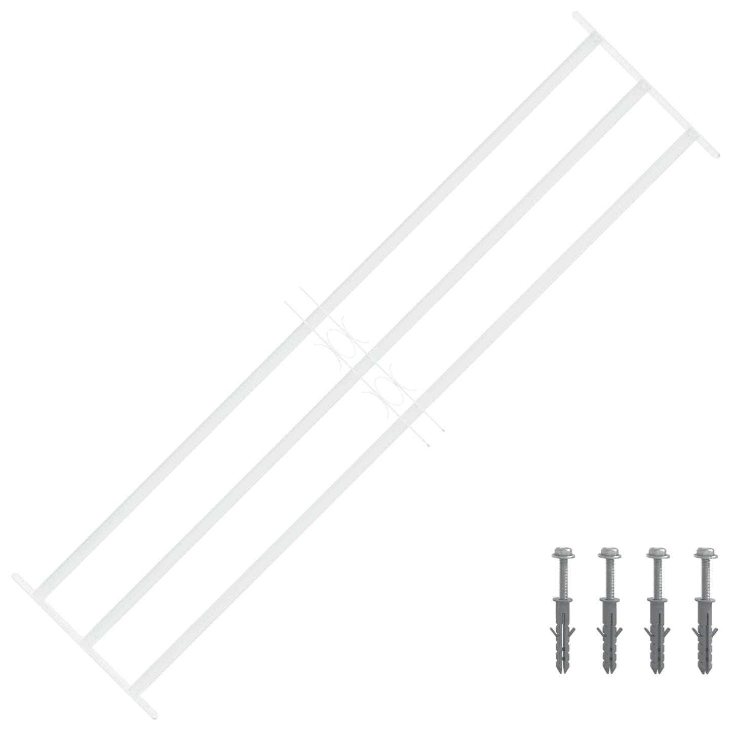 Griglia di Sicurezza per Finestra con 3 Traversine 93-174 cm | homemem39