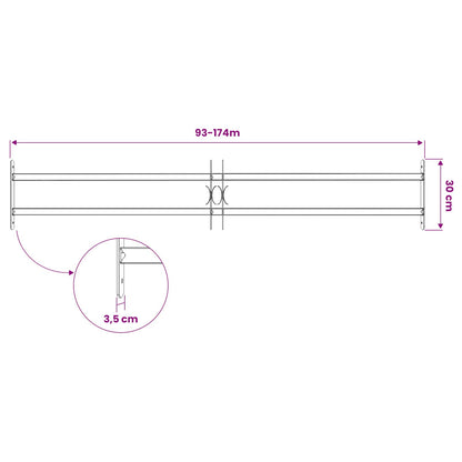 Griglia di Sicurezza per Finestre con 2 Traverse 3 pcs | homemem39