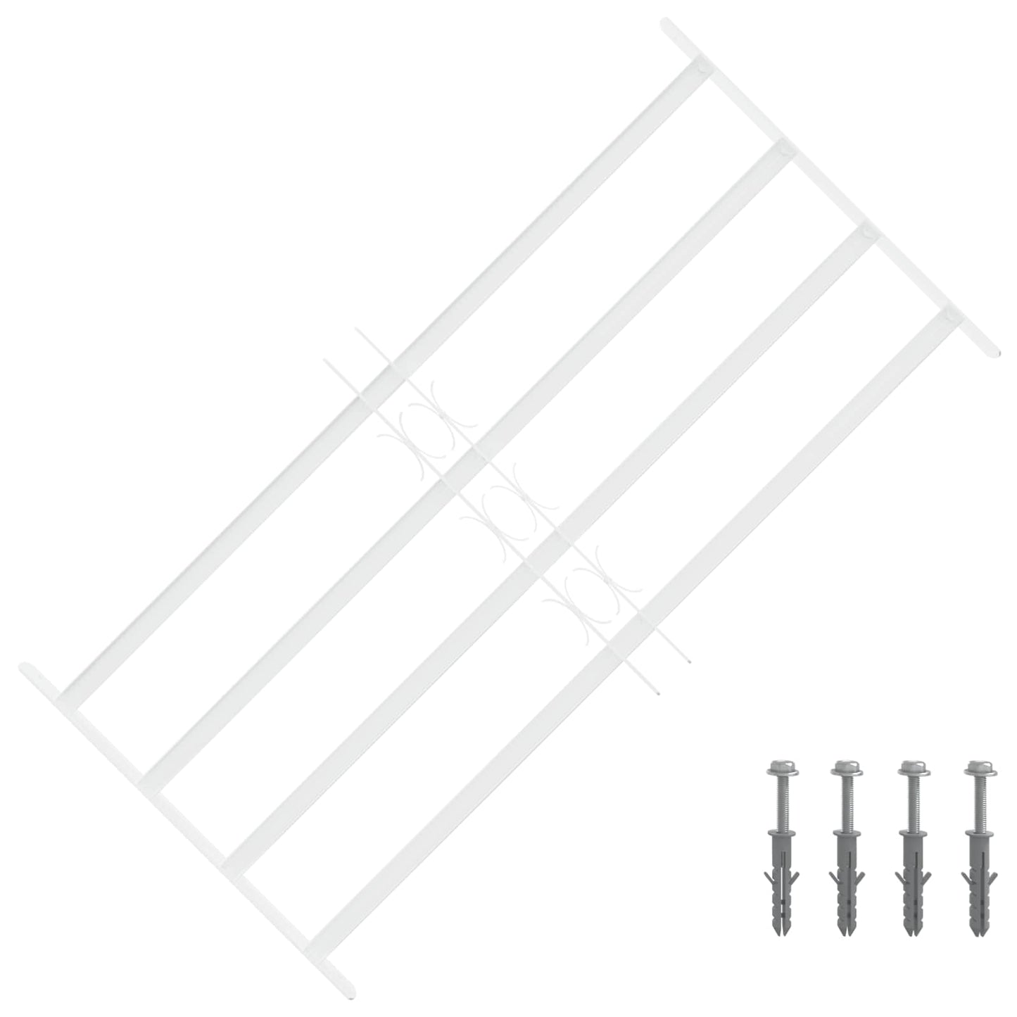 Griglia di sicurezza per finestre con 4 barre trasversali 3 pcs