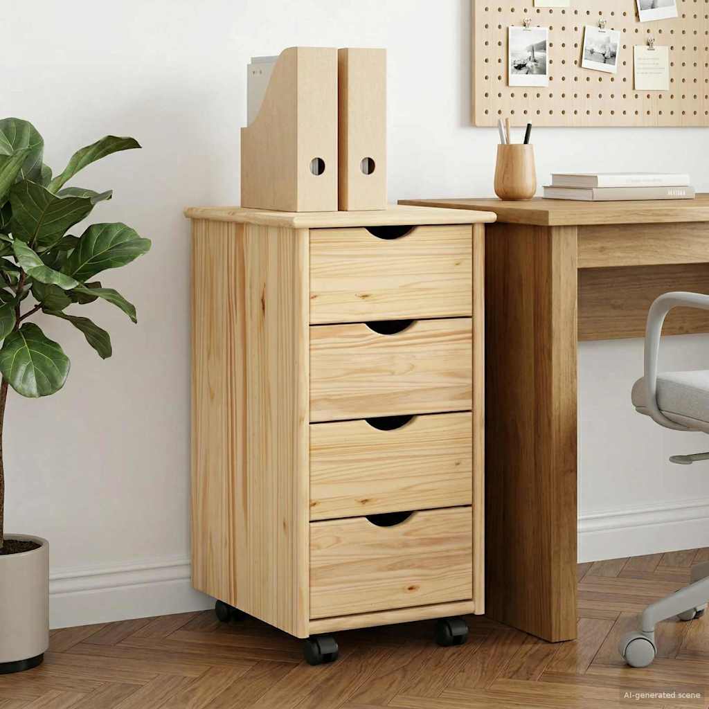 Mobile con Ruote con ruota Marrone 65,5 x 34 x 39 cm | homemem39