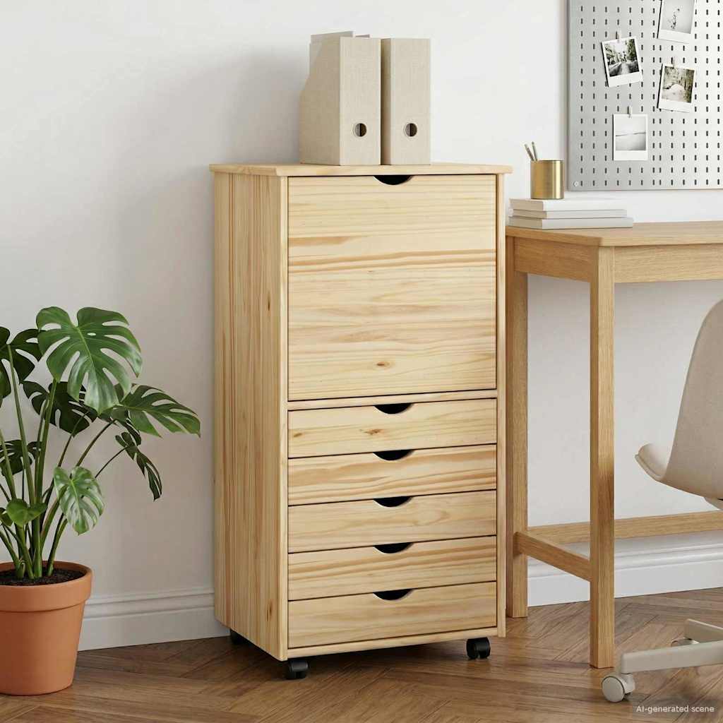 Mobile con Ruote con ruota Marrone 53 x 39 x 103 cm | homemem39