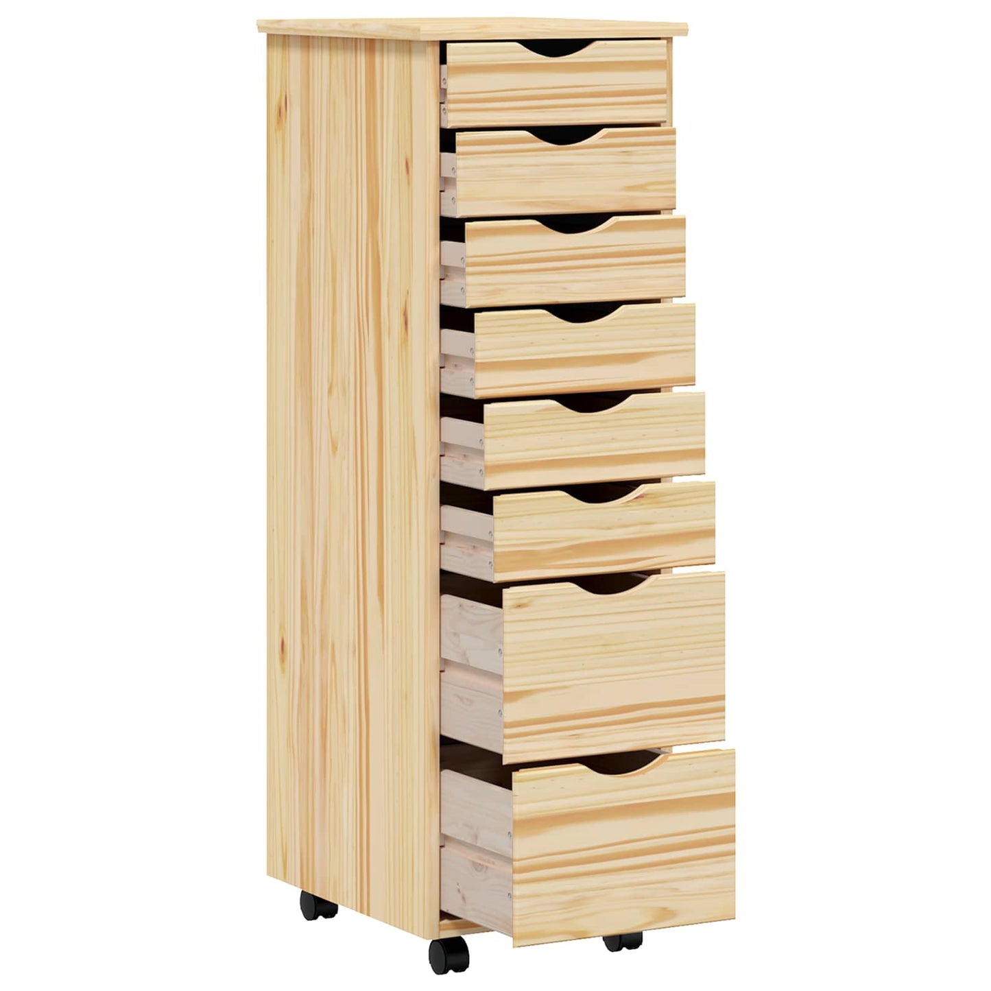 Armadietto Rotolante con Cassetti MOSS Vernice trasparente | homemem39