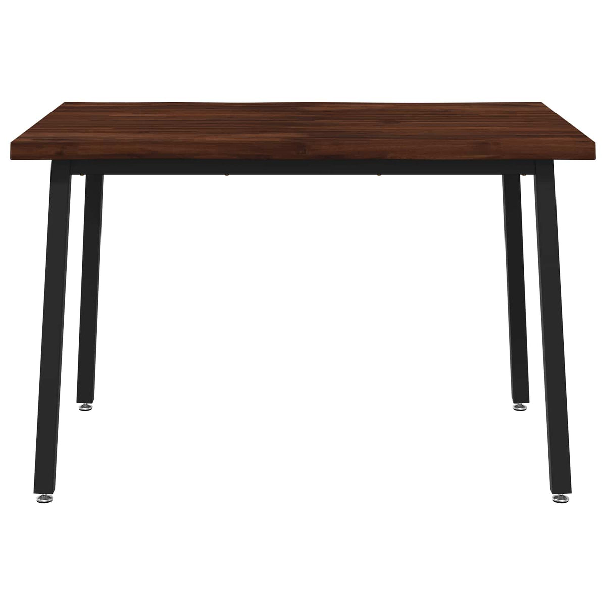 120 x 80 x 75 cm Legno di Acacia Massello Marrone scuro e Nero | homemem39