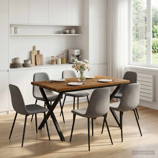 Tavolo da pranzo quadrato 120 x 80 x 75 cm