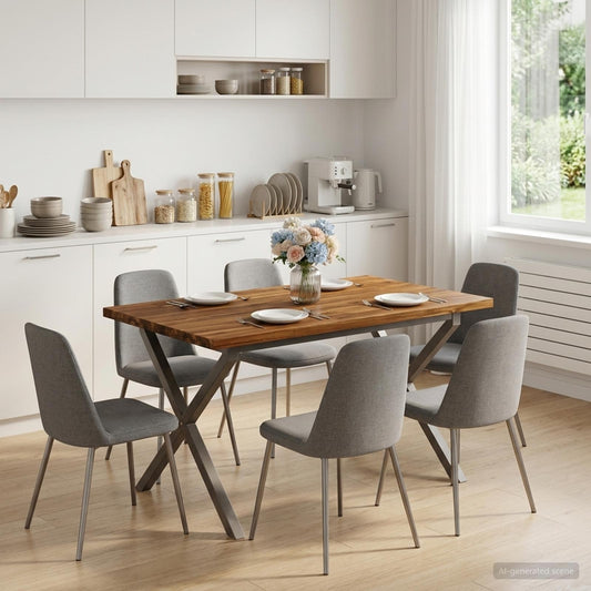 Tavolo da pranzo quadrato 120 x 80 x 75 cm