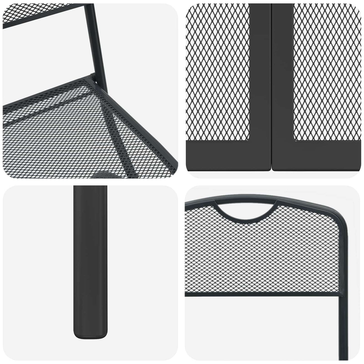 Set di Mobili da Esterno 3 pcs Antracite Ferro e Acciaio | homemem39