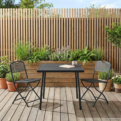 Set di Mobili da Esterno 3 pcs Antracite Ferro e Acciaio | homemem39