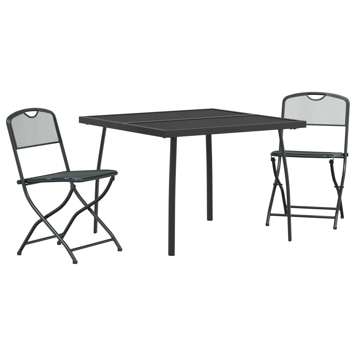 Set di Mobili da Esterno 3 pcs Antracite Ferro e Acciaio | homemem39